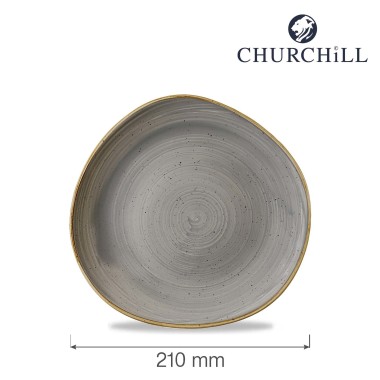 Assiette ronde Stonecast grise, 210 mm - Finedine