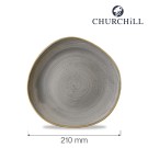 Assiette ronde Stonecast grise, 210 mm - Finedine