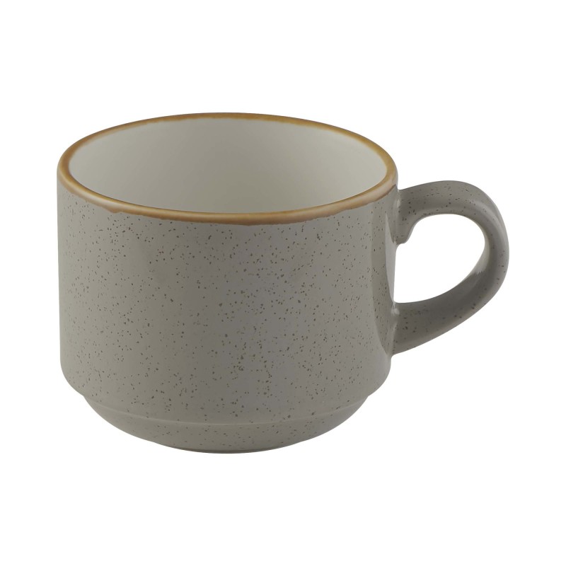 Tasse empilable grise Stonecast, 220ml - Finedine