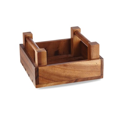 Caisse carrée en bois 200x200x(h)100mm - Finedine