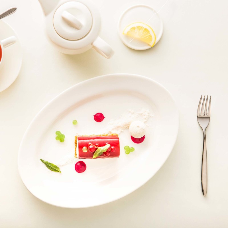 Plat ovale Crema, 210x140mm, Lot de 6 - Finedine