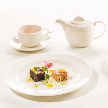 Plat ovale Crema, 210x140mm, Lot de 6 - Finedine