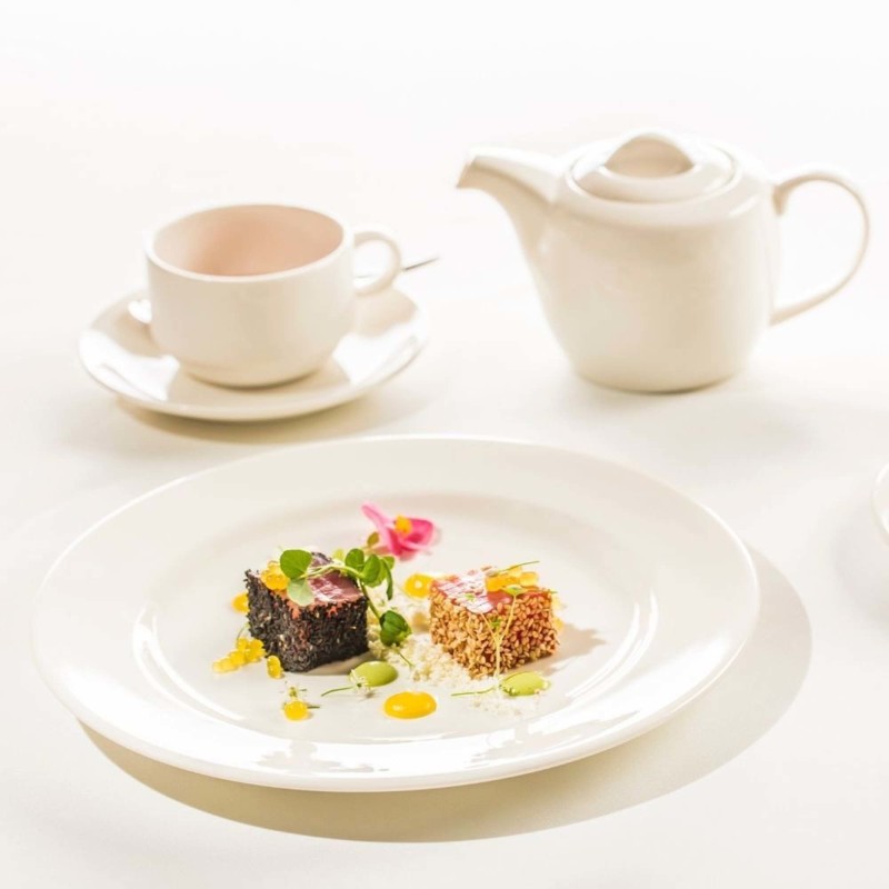 Plat ovale Crema, 210x140mm, Lot de 6 - Finedine