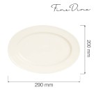 Plat ovale Crema, 290x200mm, Lot de 6 - Finedine