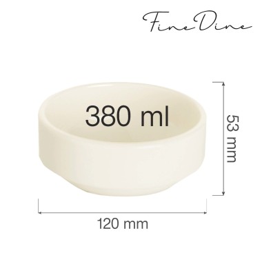 Bol empilable Crema, 120 mm, Lot de 6 - Finedine