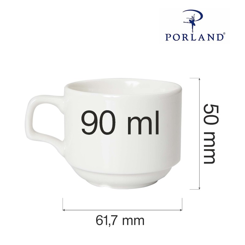 Tasse empilable Dove, 90 ml, Lot de 6 - Finedine