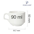 Tasse empilable Dove, 90 ml, Lot de 6 - Finedine