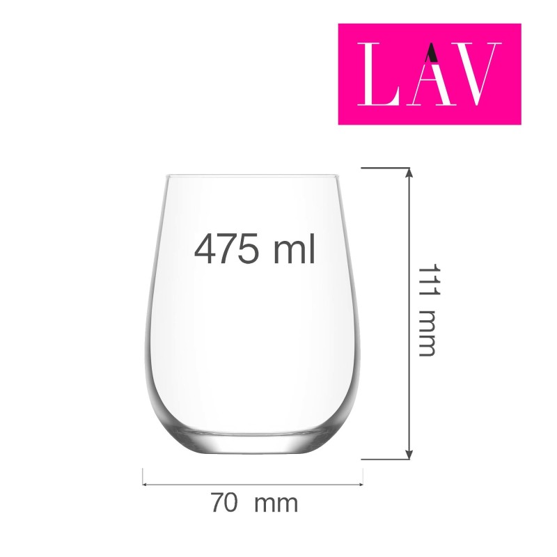Verre à boisson Gaia 475 ml, Lot de 6 - Finedine