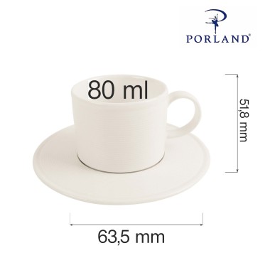 Tasse empilable Line, 80 ml, Lot de 6 - Finedine