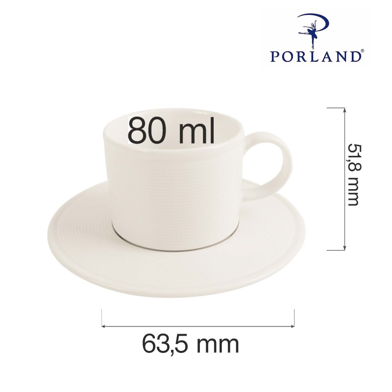 Tasse empilable Line, 80 ml, Lot de 6 - Finedine