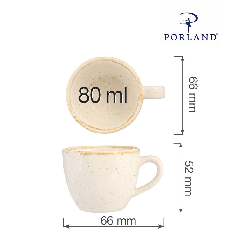 Tasse à expresso élégante Sand, 80 ml - Finedine