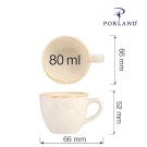 Tasse à expresso élégante Sand, 80 ml - Finedine