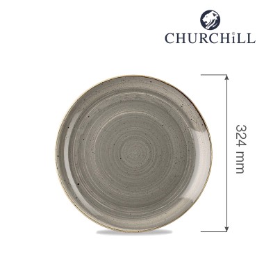 Assiette plate Stonecast Grey, 324 mm - Finedine