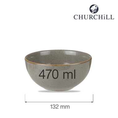Bol à soupe en Stonecast gris, 132 mm - Finedine