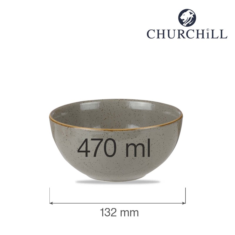 Bol à soupe en Stonecast gris, 132 mm - Finedine