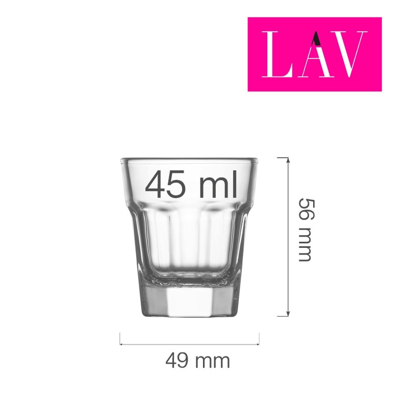 Verre à liqueur Aras 45 ml, Lot de 6 - Finedine