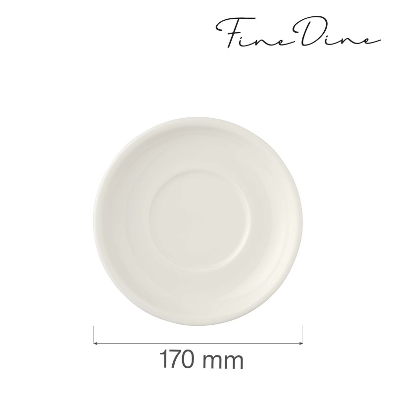 Sous-tasse à crème, 170 mm, Lot de 6 - Finedine