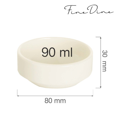 Bol empilable Crema, 90 ml, Lot de 6 - Finedine