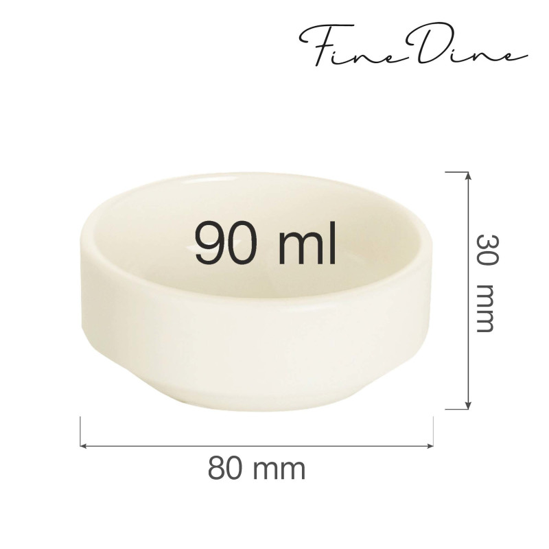 Bol empilable Crema, 90 ml, Lot de 6 - Finedine