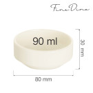 Bol empilable Crema, 90 ml, Lot de 6 - Finedine