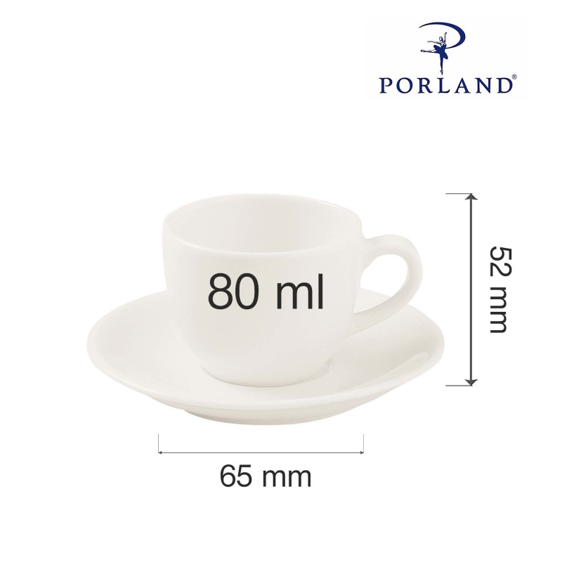 Tasse élégante Dove, 80 ml, Lot de 6 - Finedine