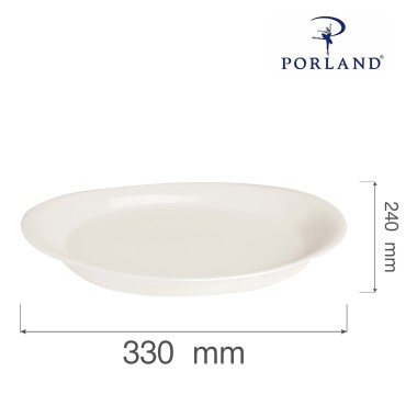 Plat ovale Dove, 330x240mm, Lot de 6 - Finedine
