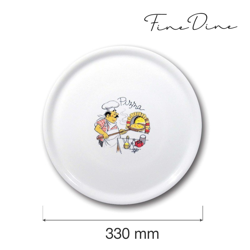 Plat à pizza spécial, décoré, 330 mm - Finedine