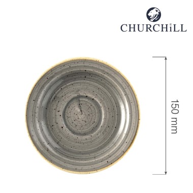 Sous-assiette Stonecast gris, 150 mm - Finedine