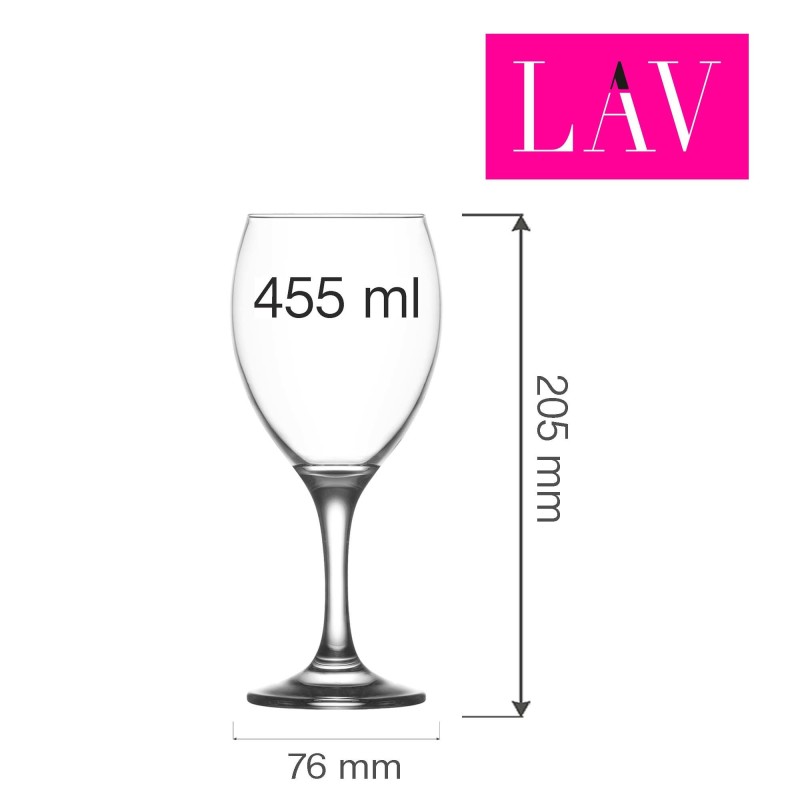 Verre à vin Empire 455 ml, Lot de 6 - Finedine