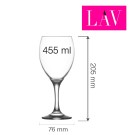 Verre à vin Empire 455 ml, Lot de 6 - Finedine