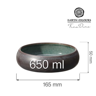 Bol Goro Brown Green 165 mm, 650 ml - Finedine