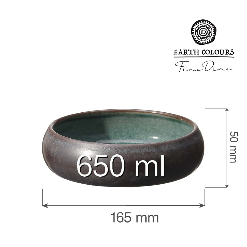 Bol Goro Brown Green 165 mm, 650 ml - Finedine