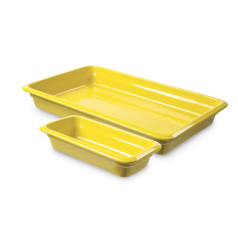 Conteneur en porcelaine GN1/2 jaune - Finedine