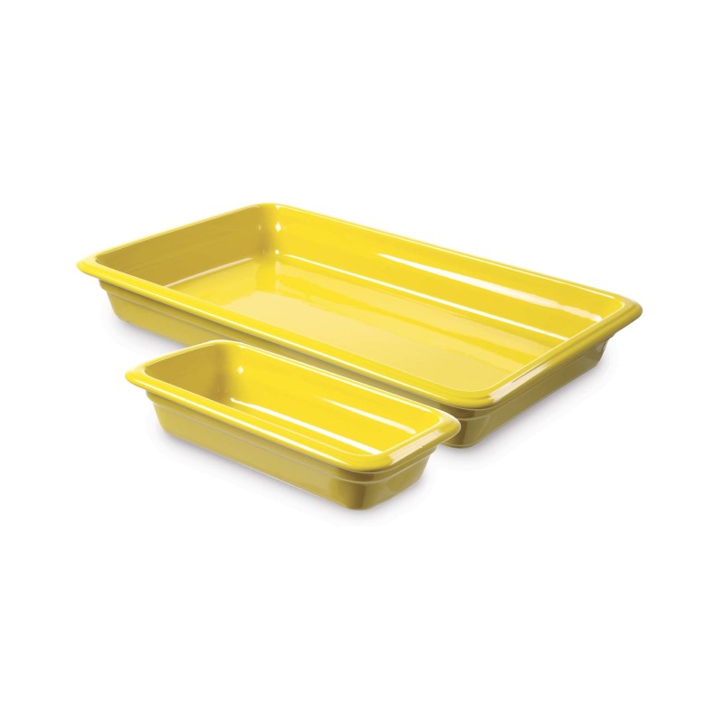 Conteneur en porcelaine GN1/3 jaune - Finedine