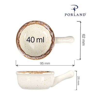 Plat mini sable avec poignée, 60 mm - Finedine