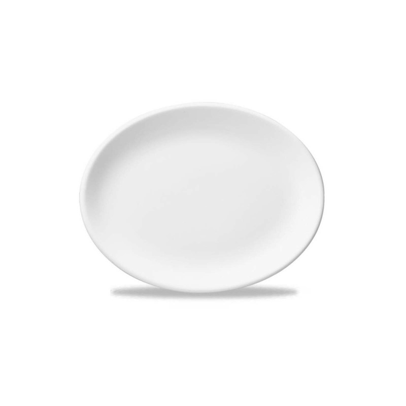 Assiette ovale blanche 11" / 280 mm - Finedine