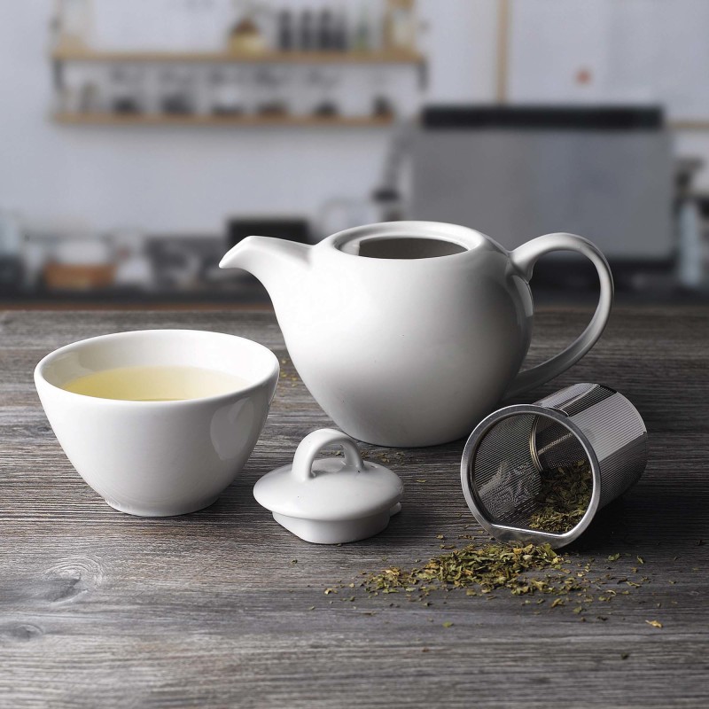 Pot à boisson blanc élégant, 426 ml - Finedine