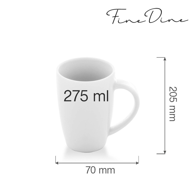 Mug Bianco Paris, 275 ml, Lot de 6 - Finedine