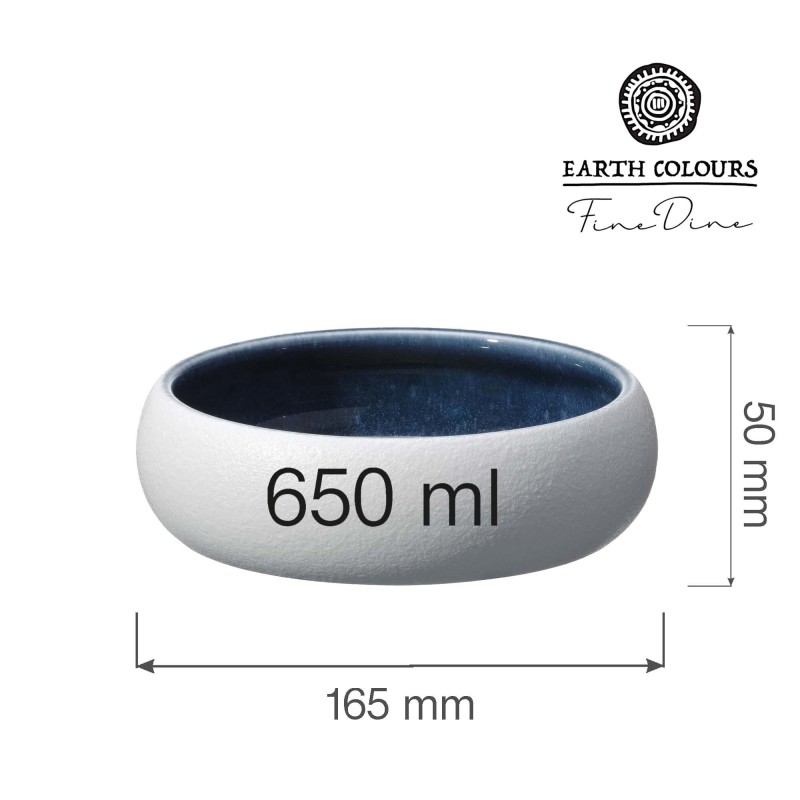 Bol Goro Blanc Bleu 165 mm, 650 ml - Finedine