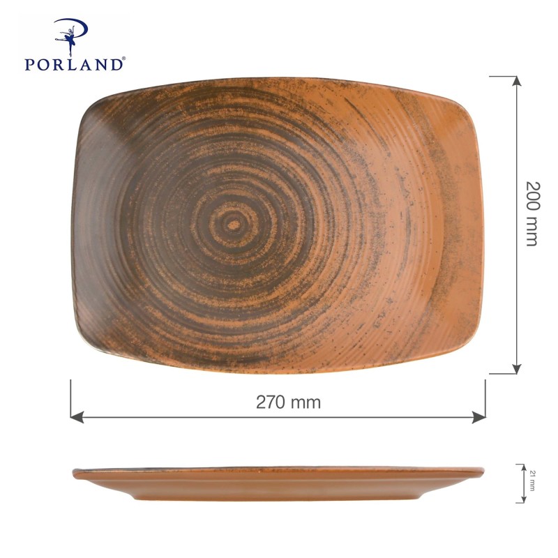 Assiette ovale brune Lykke, 270 mm - Finedine
