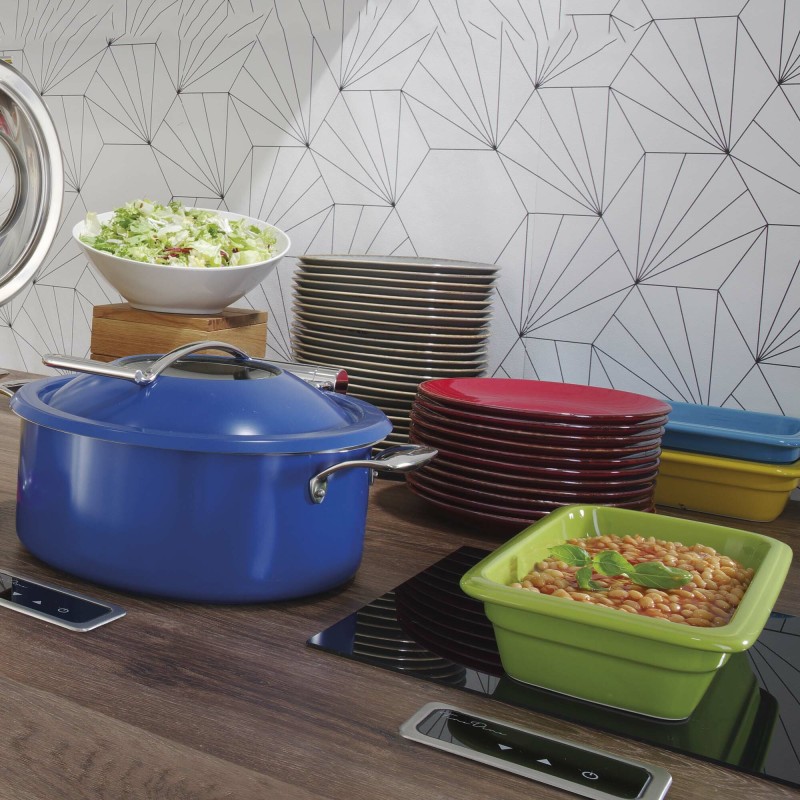 Conteneur en porcelaine GN1/2 vert - Finedine