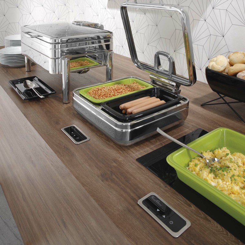 Récipient en porcelaine GN1/3 vert - Finedine