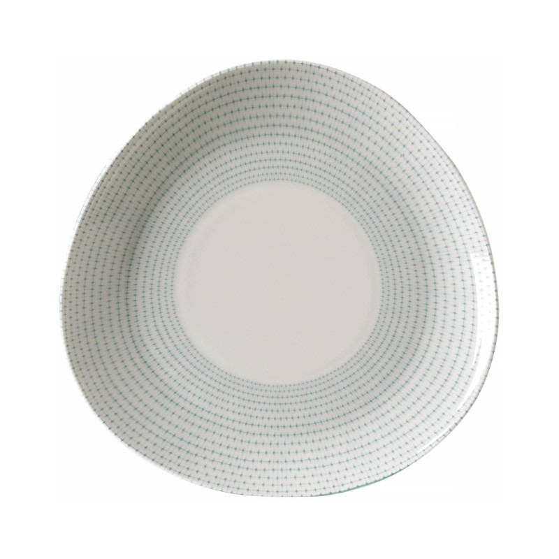Assiette triangulaire verte 190 mm - Finedine