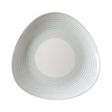 Assiette triangulaire verte 260 mm - Finedine