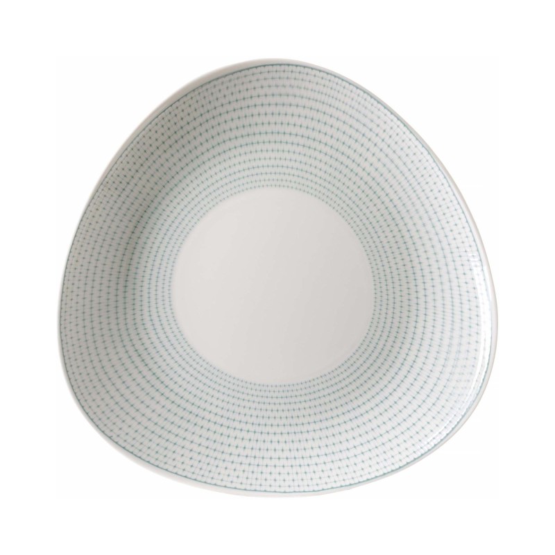 Assiette triangulaire verte 260 mm - Finedine