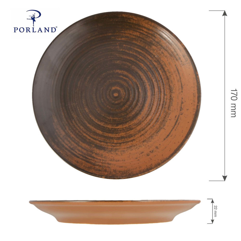 Assiette plate Lykke Brown, 170mm - Finedine