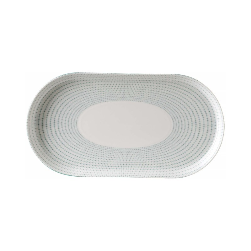 Assiette ovale verte 300 x 160 mm - Finedine