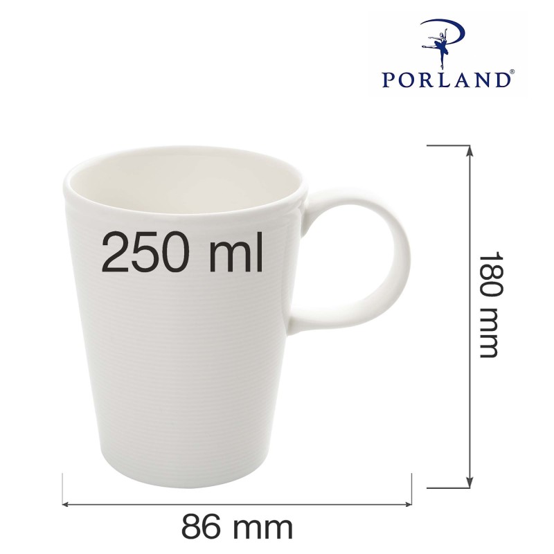 Tasse en ligne, 250 ml, Lot de 6 - Finedine