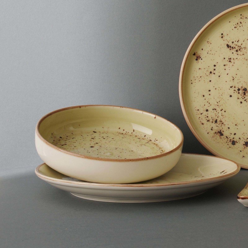 Bol peu profond en olive, 200 mm - Finedine