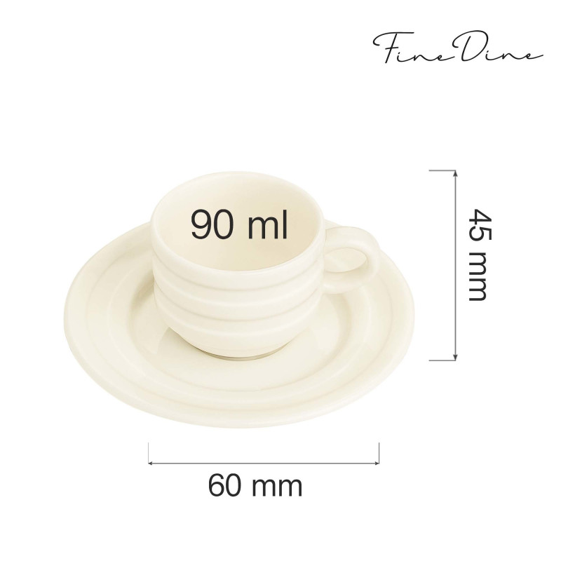 Tasse Perla avec soucoupe, 90 ml - Finedine